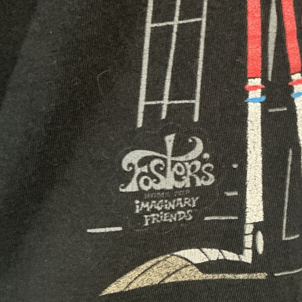 Men's Black Graphic Tee with Cartoon Characters - Picture 3 of 5